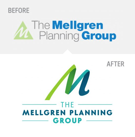 Logo before and after